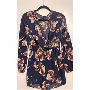 Love Culture Floral Romper | Navy | Size M
